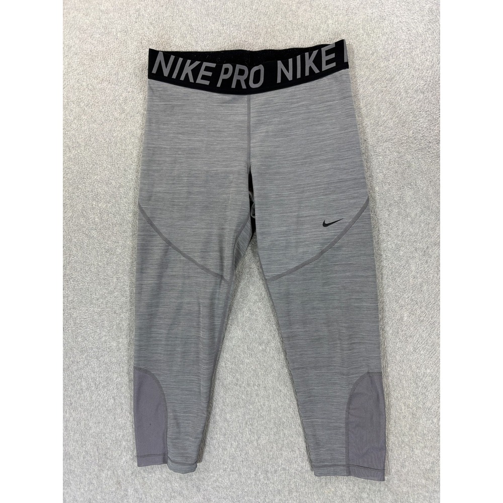 Nike Dri Fit Compression 3/4 Length Pants (Men's XL) Gray